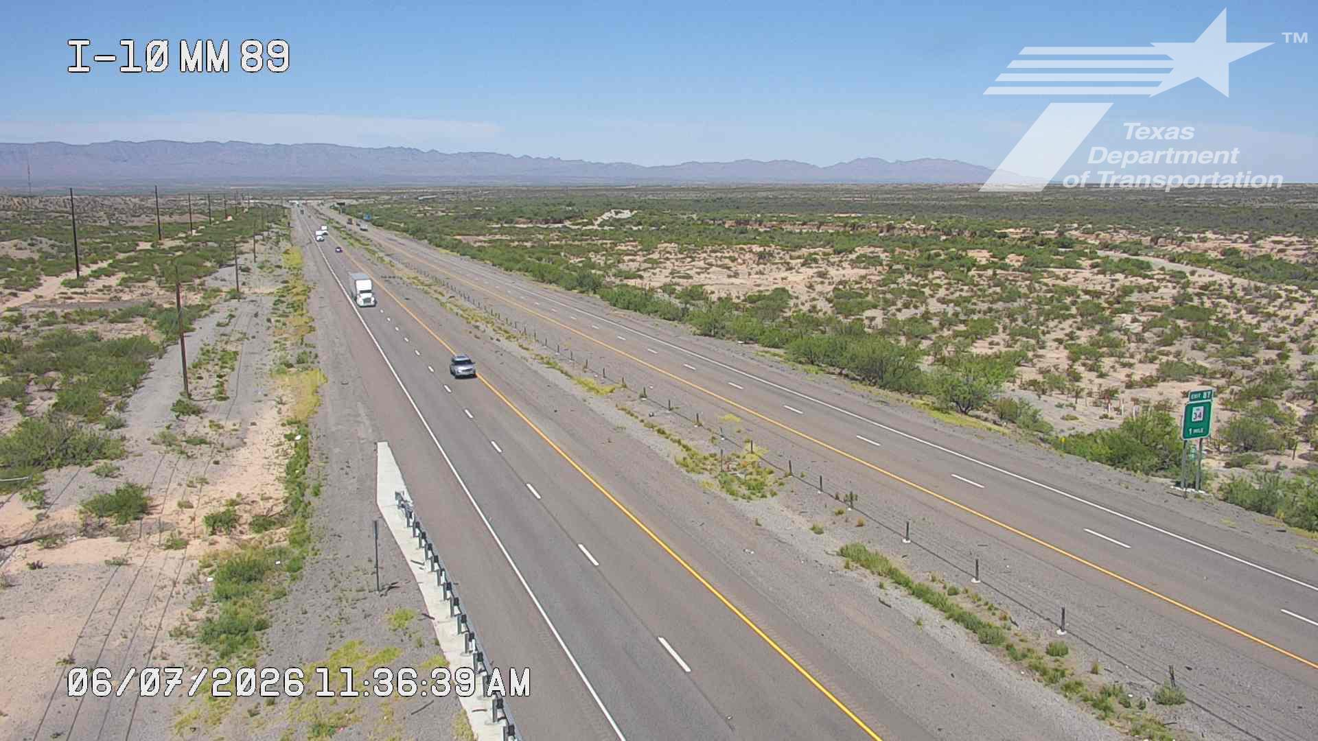 Live snapshot from IH-10 @ MM 89
