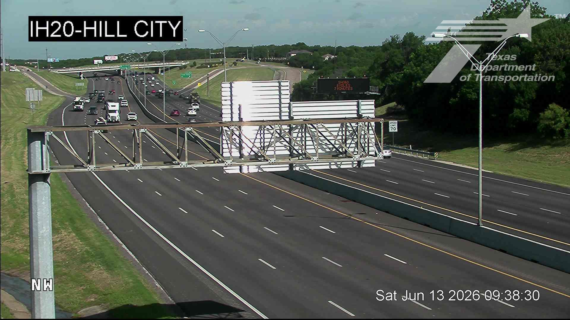 Live snapshot from IH20 @ Hill City