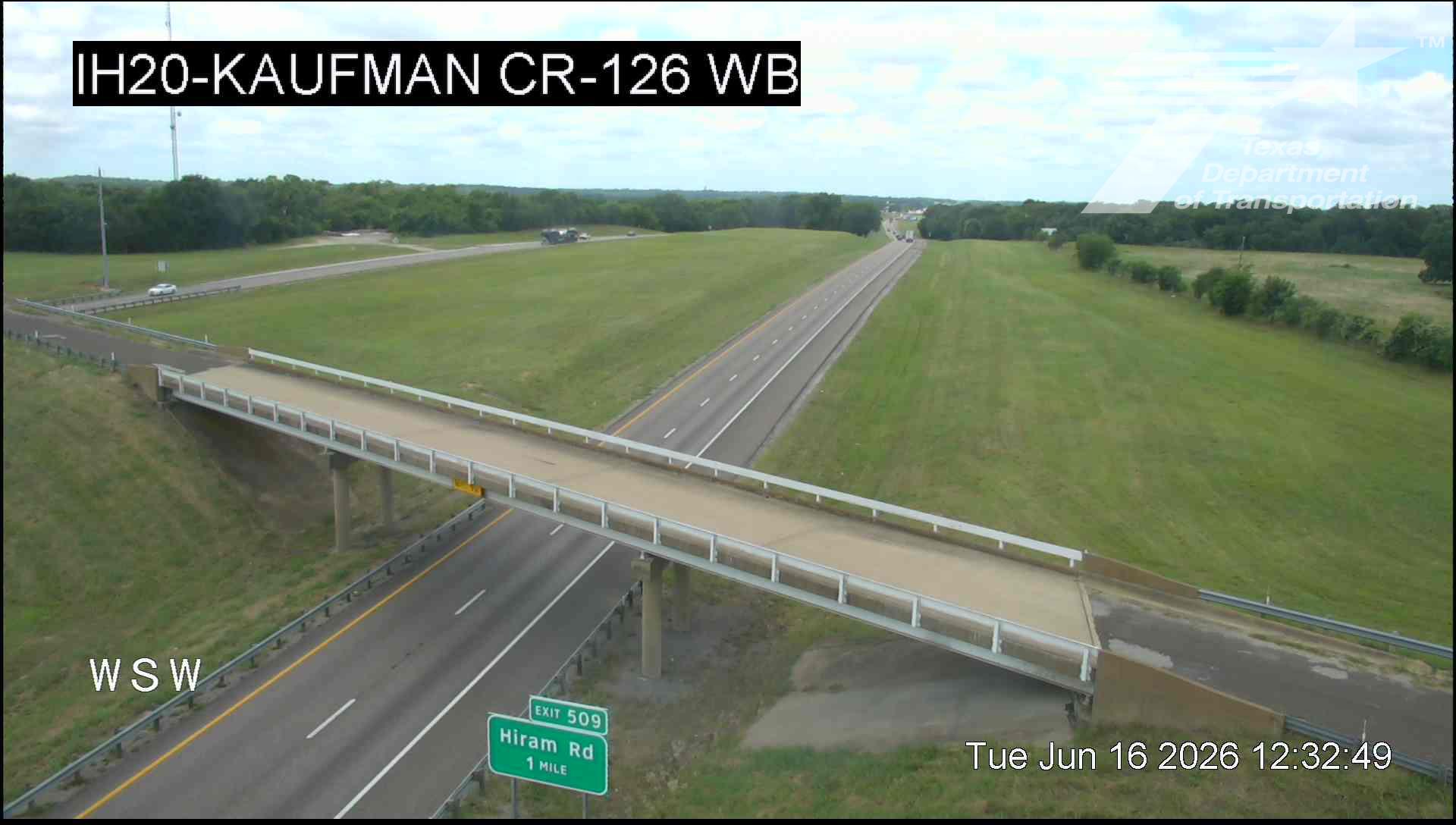 Live snapshot from IH20 @ Kaufman CR-126 WB