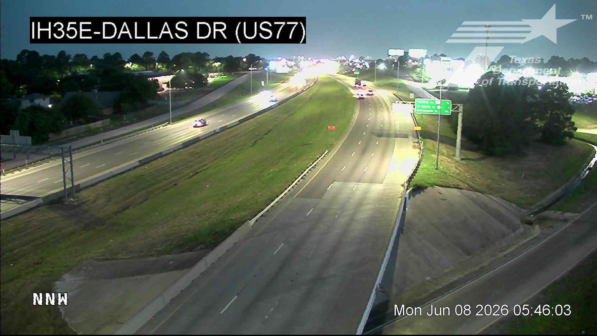 Live snapshot from IH35E @ Dallas Dr (US77)