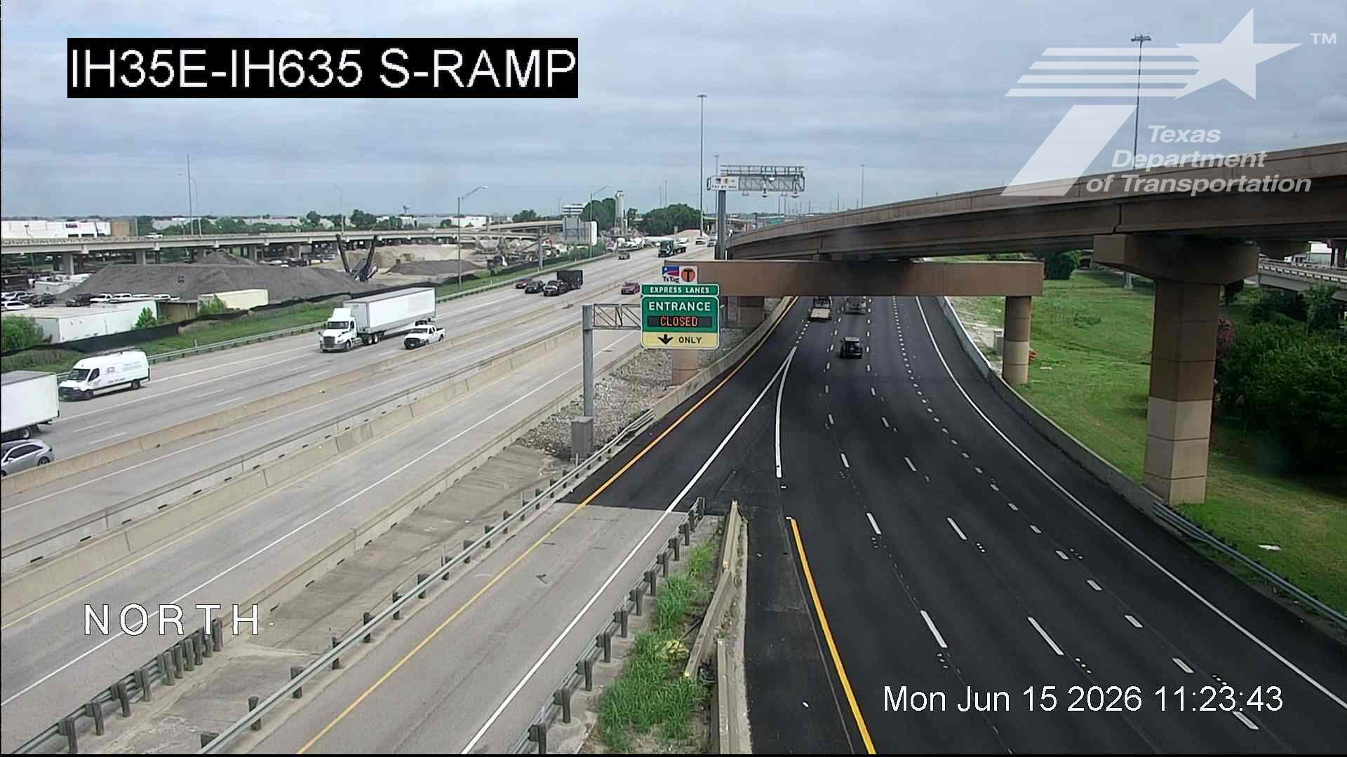 Live snapshot from IH35E @ IH635 S-Ramp