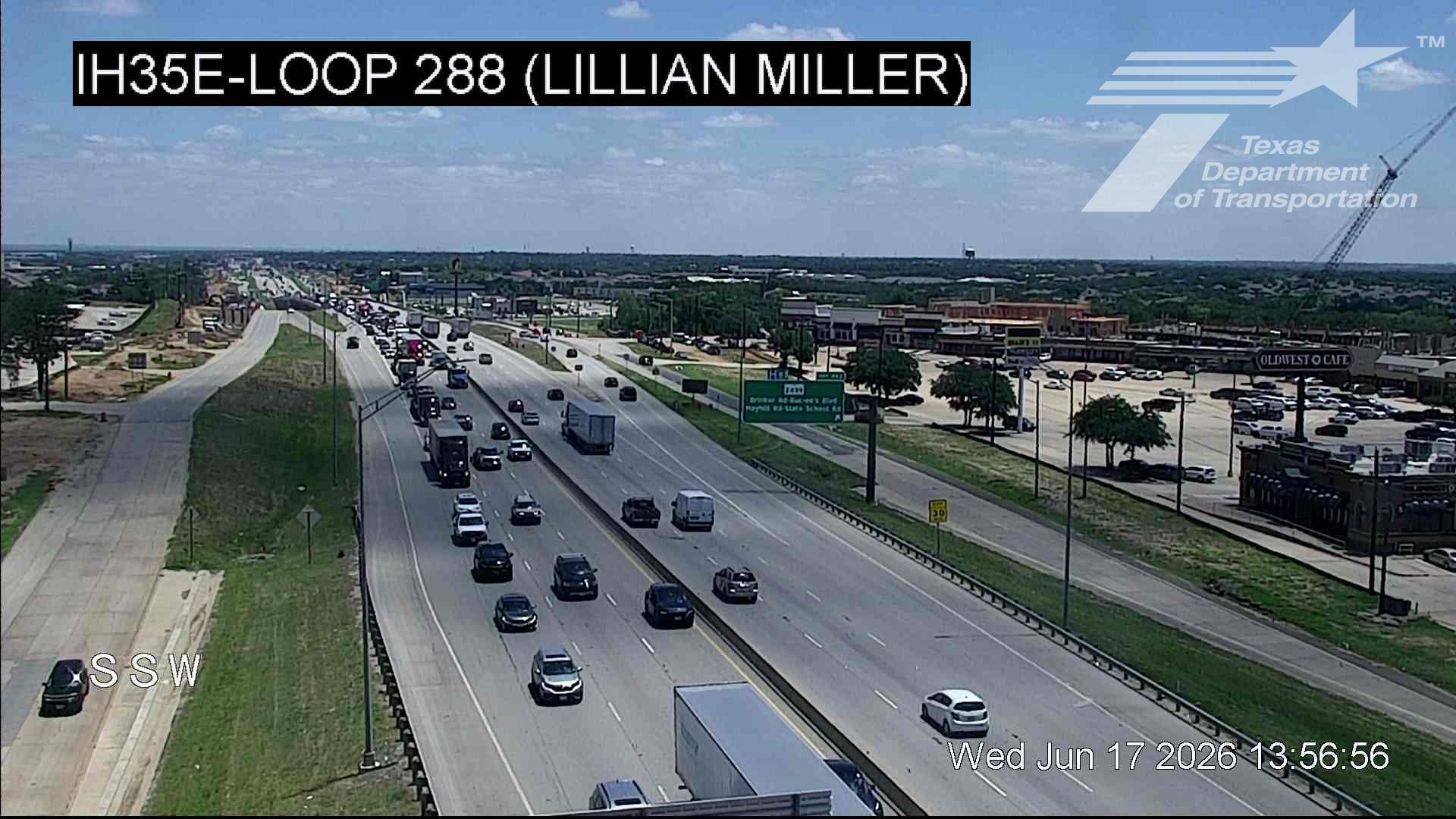Live snapshot from IH35E @ Loop 288 (Lillian Miller)