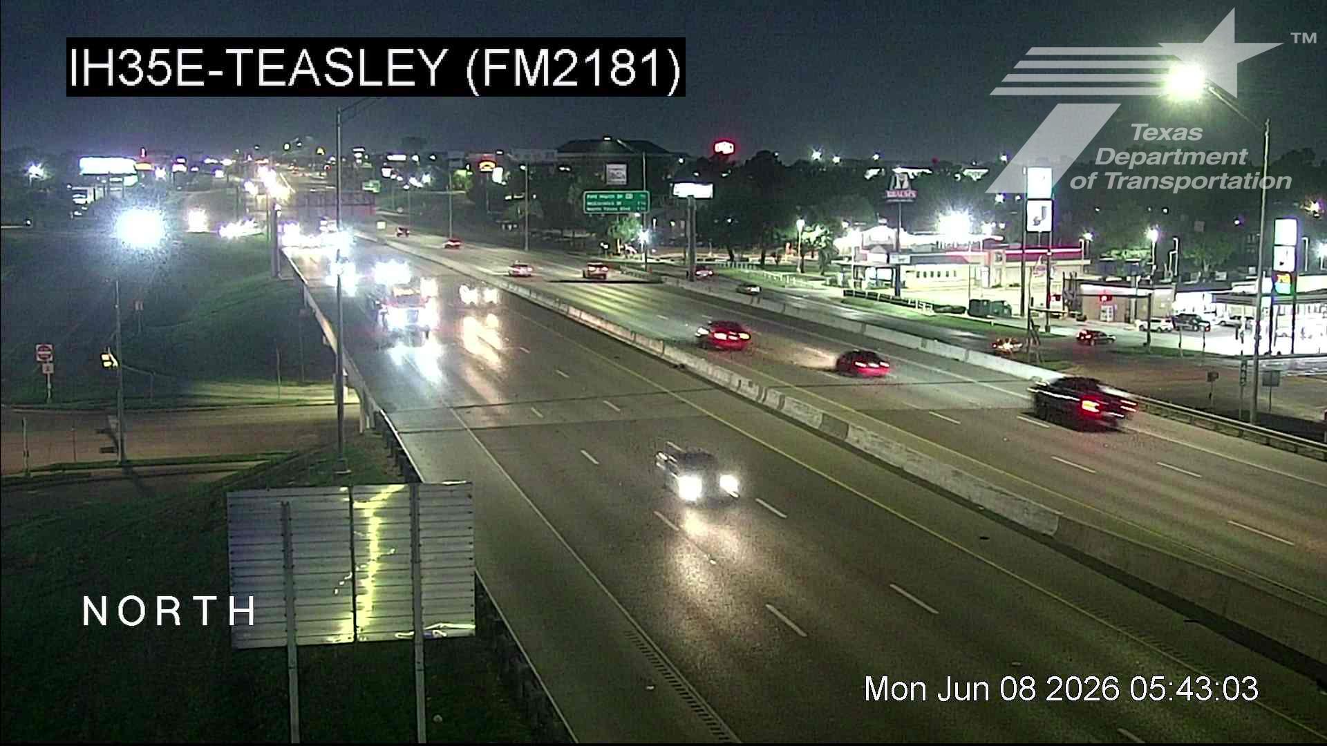 Live snapshot from IH35E @ Teasley (FM2181)
