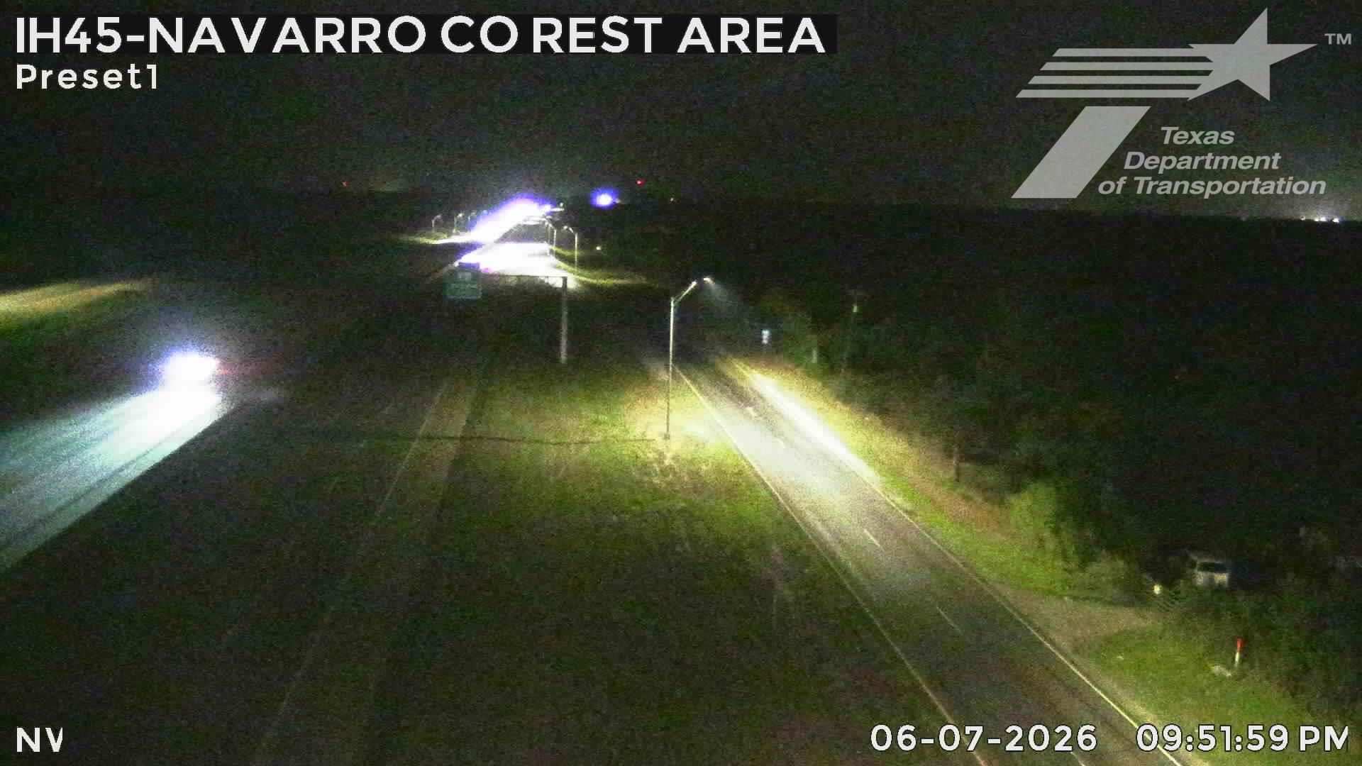 Live snapshot from IH45 @ Navarro Co Rest Area