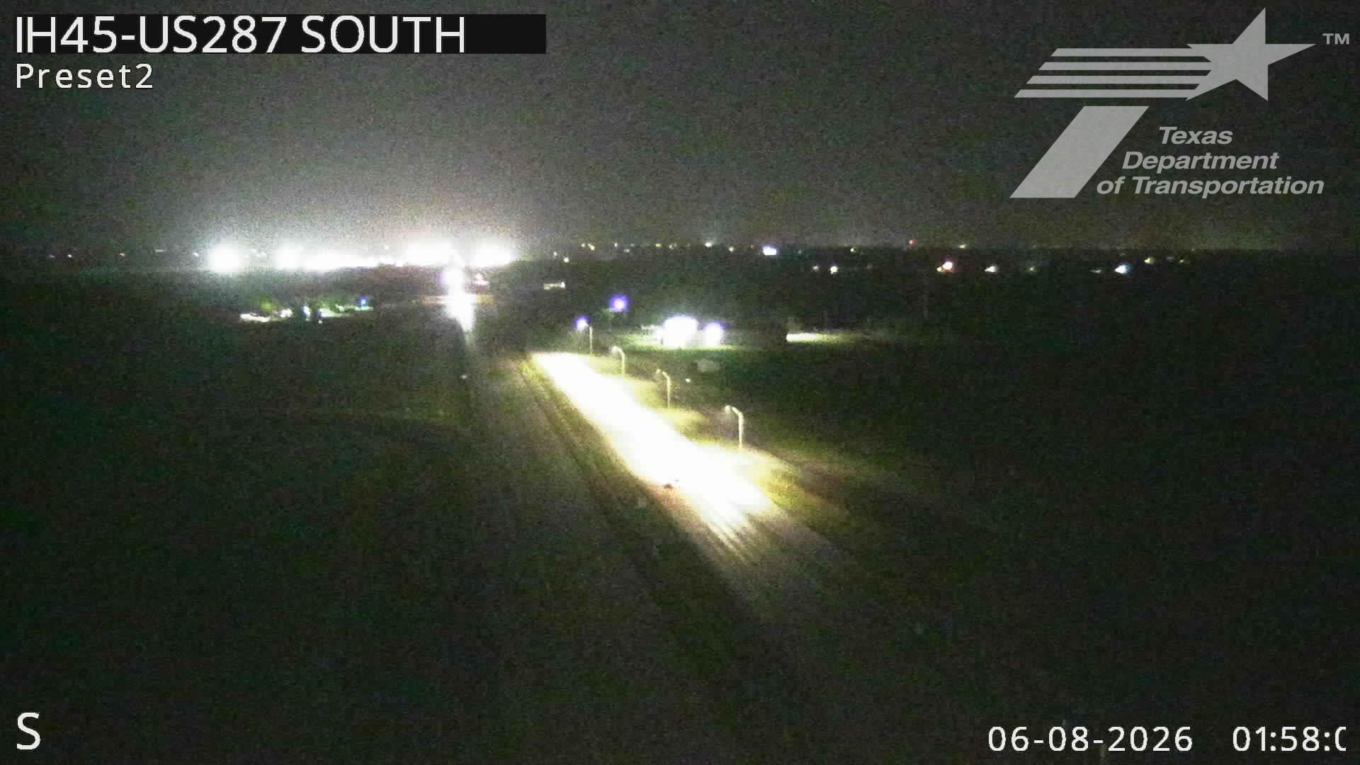 Live snapshot from IH45 @ US287 South (Ennis)