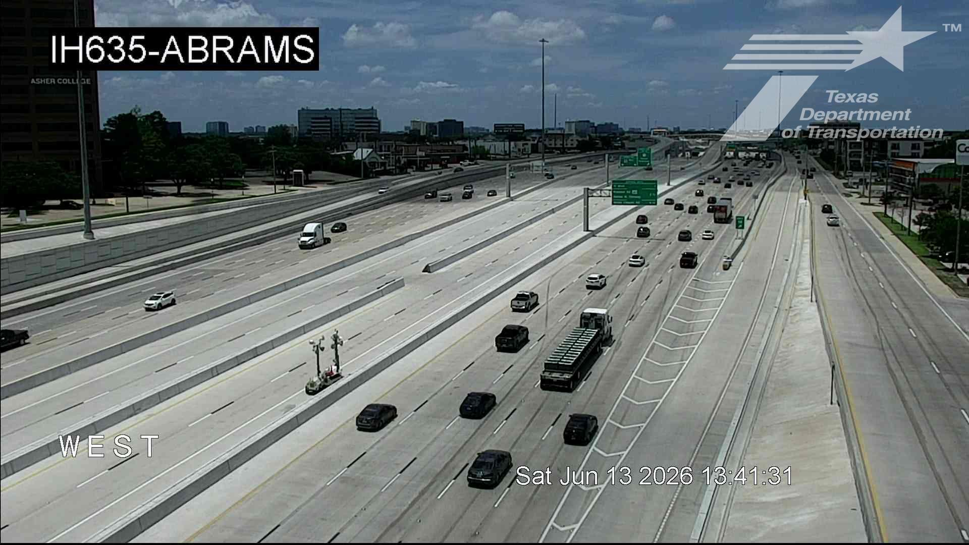 Live snapshot from IH635 @ Abrams