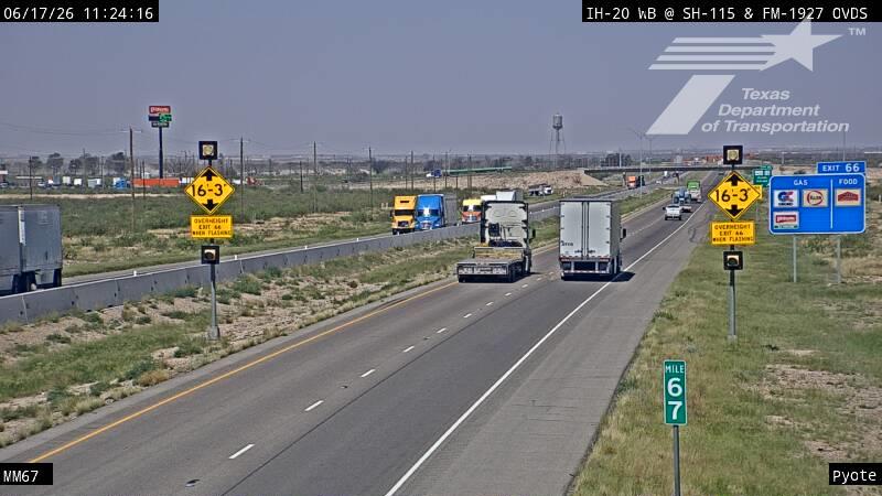 Live snapshot from ODA-IH20 @ SH115 MM 67 Ward CTY