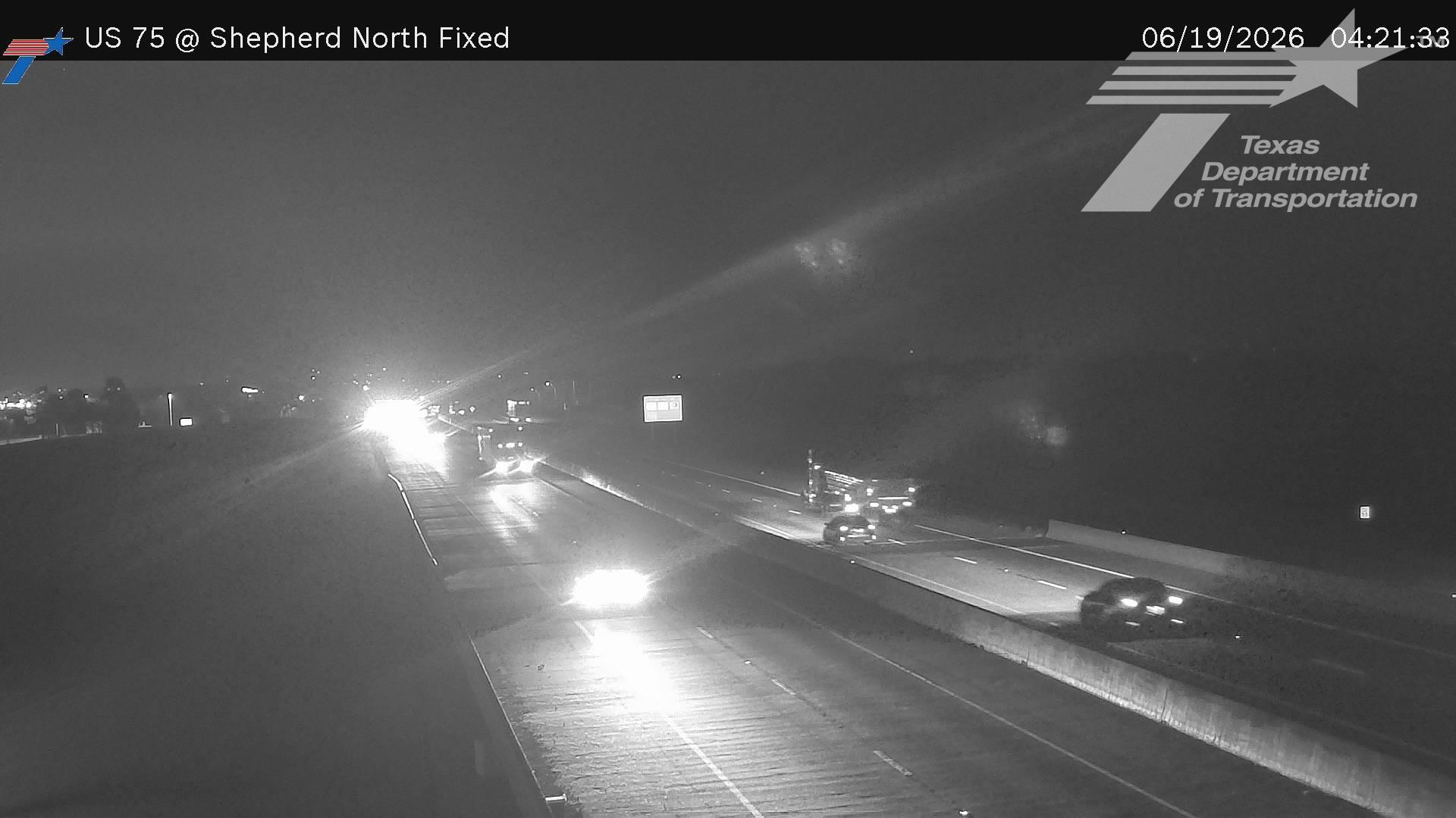 Live snapshot from US 75 at Shepherd North Fixed