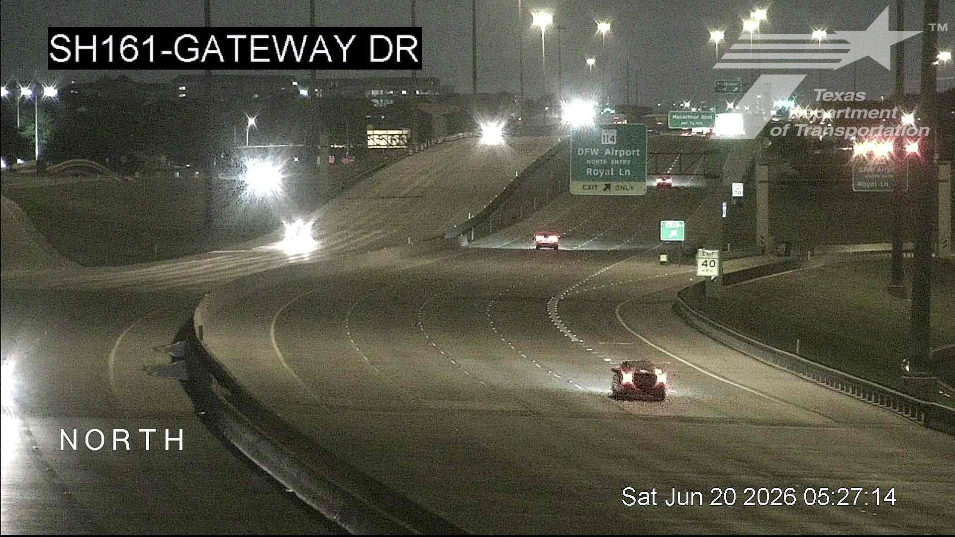Live snapshot from SH161 @ Gateway Dr